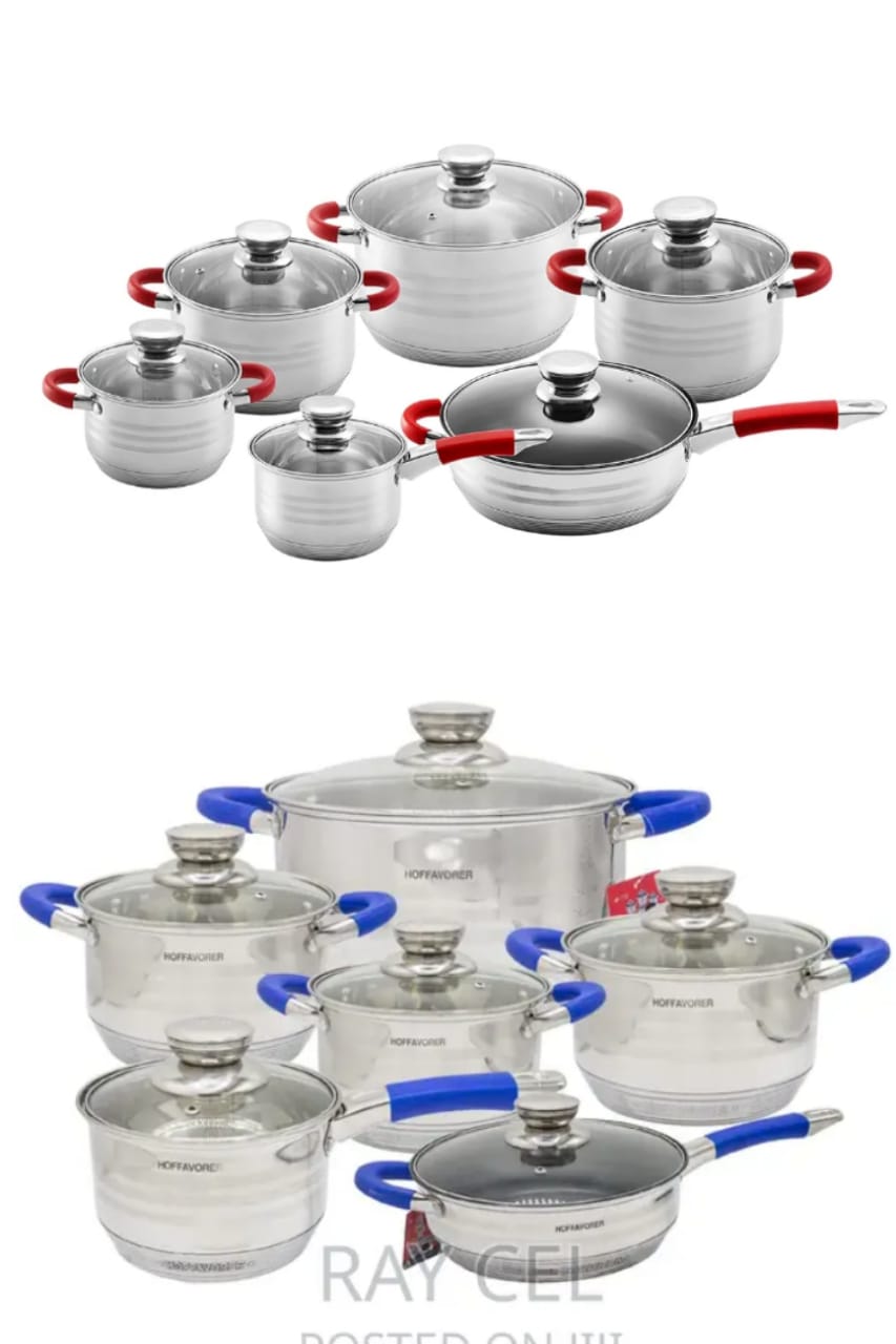 12PCS Heavy Stainless Steel Kitchen Cookwares Set with Nonstick and it has an Induction Base