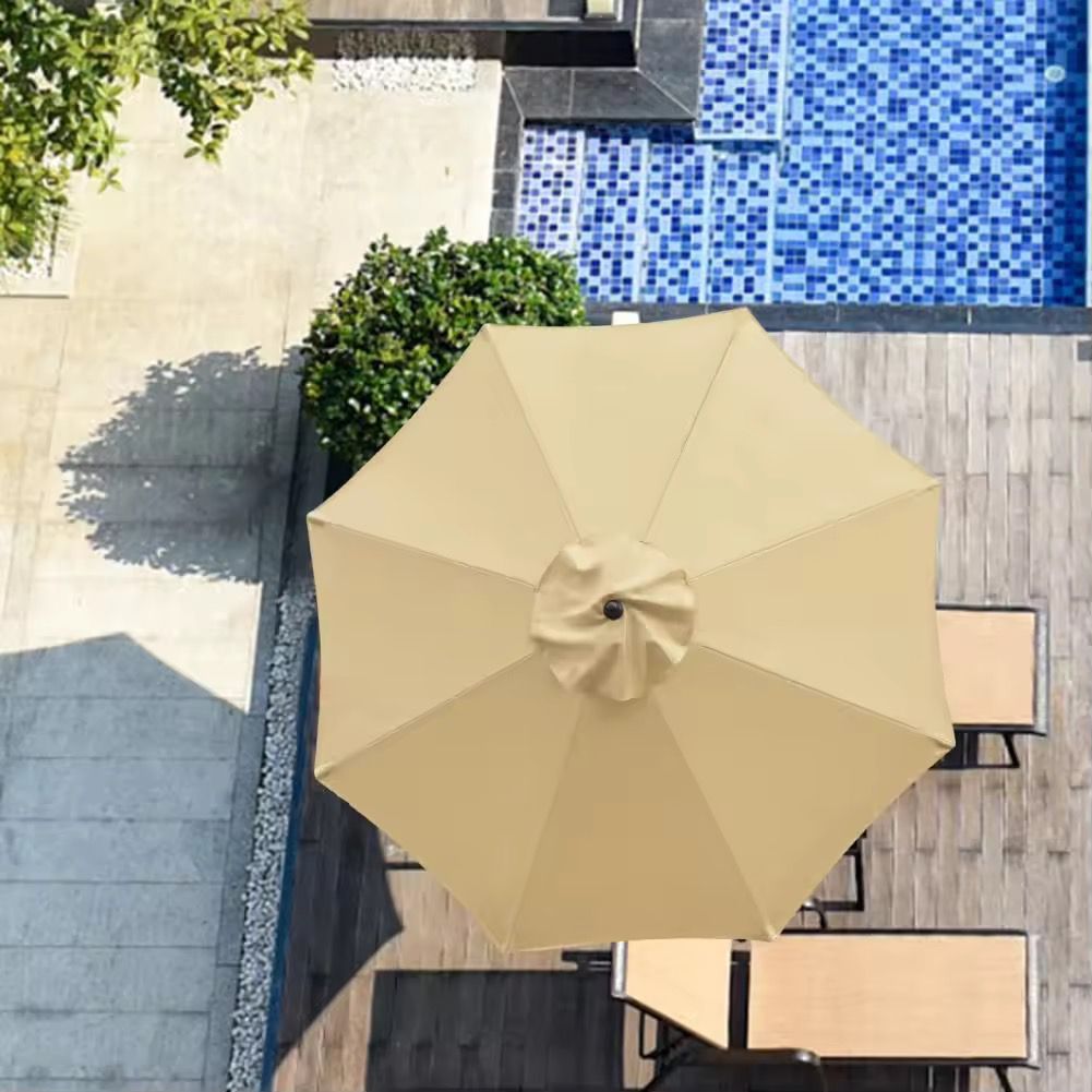2.7M Parasol Replaceable outdoor Cloth Garden Umbrella...Cover outdoor UV Sun Protection Patio arm Umbrella Cover,Rainproof Sunshade Canopy