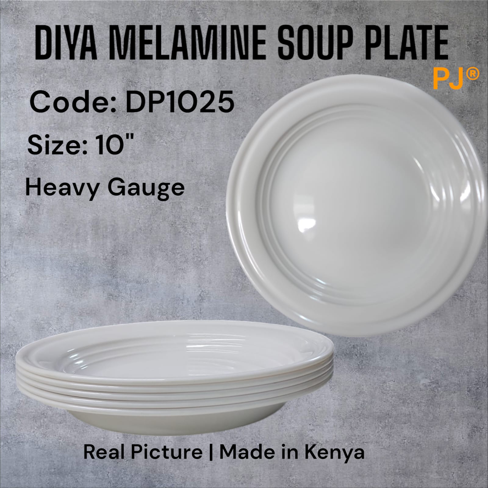 Set of 6pcs Heavy gauge  Diya melamine kitchen soup plates...6pcs
