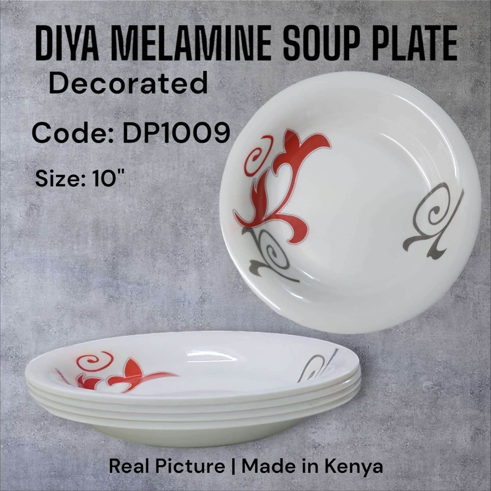 Set of 6pcs Heavy gauge  Diya melamine kitchen soup plates...6pcs