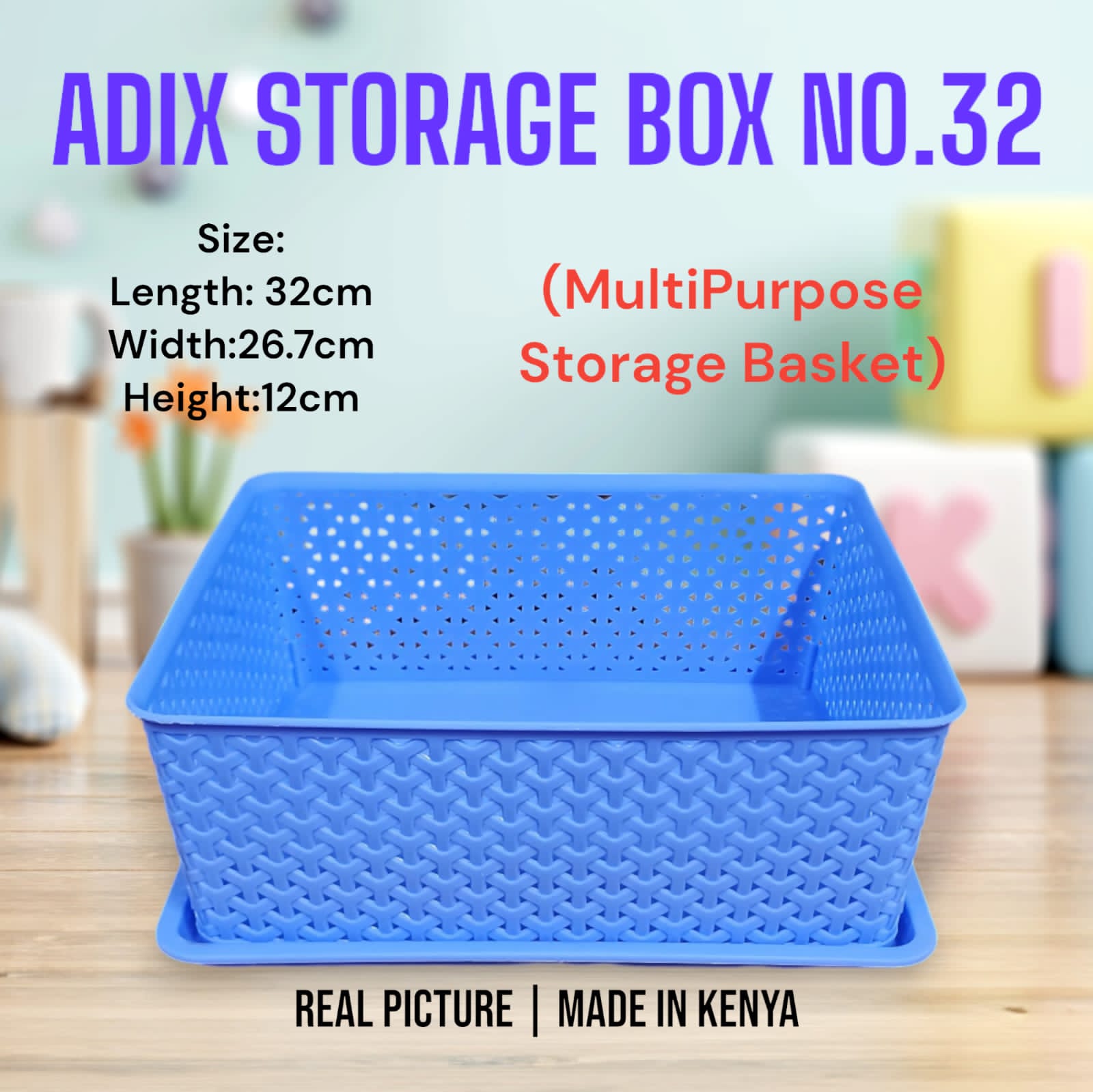Adix Heavy plastic kitchen multipurpose home/kitchen storage basket