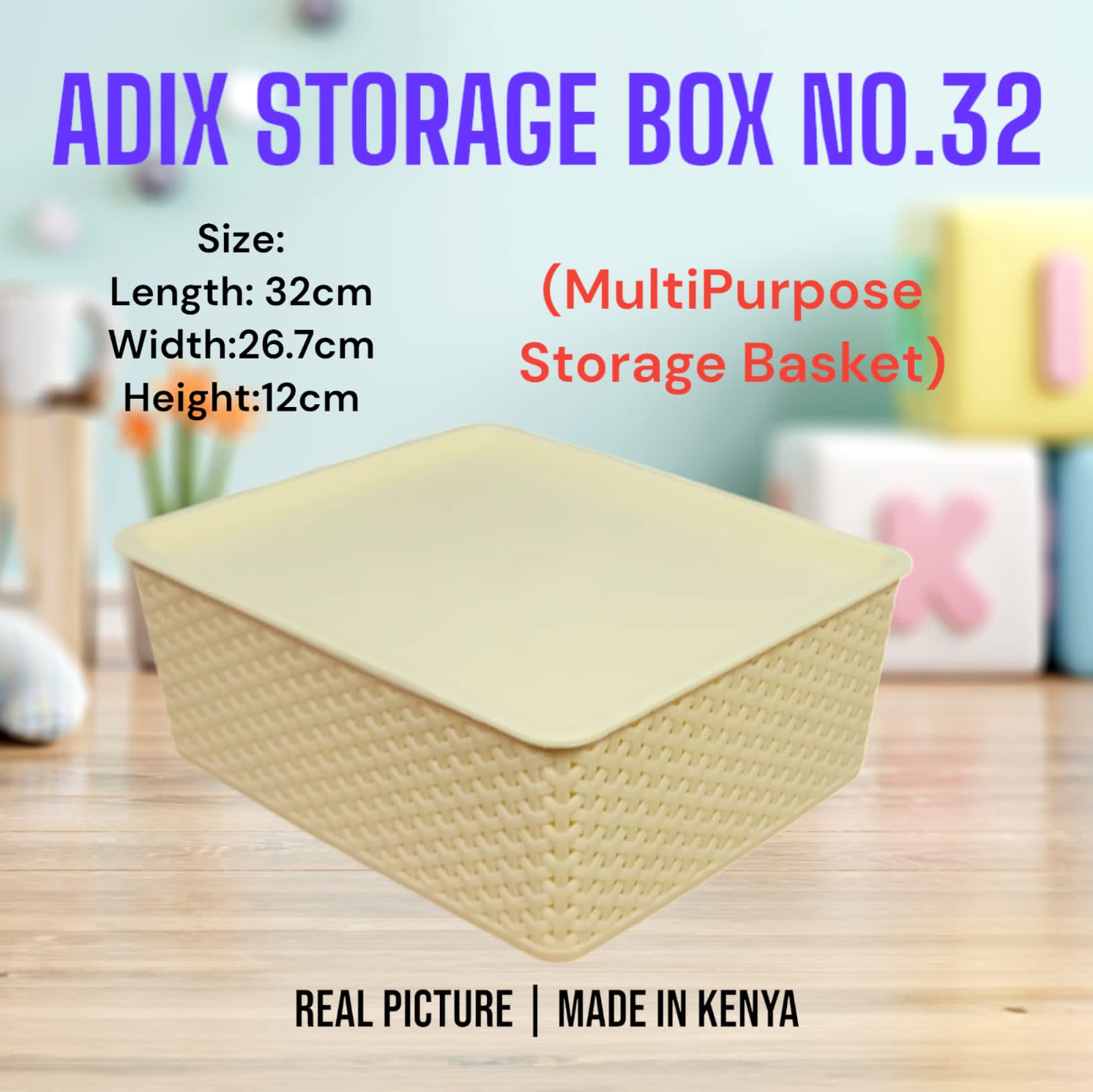 Adix Heavy plastic kitchen multipurpose home/kitchen storage basket