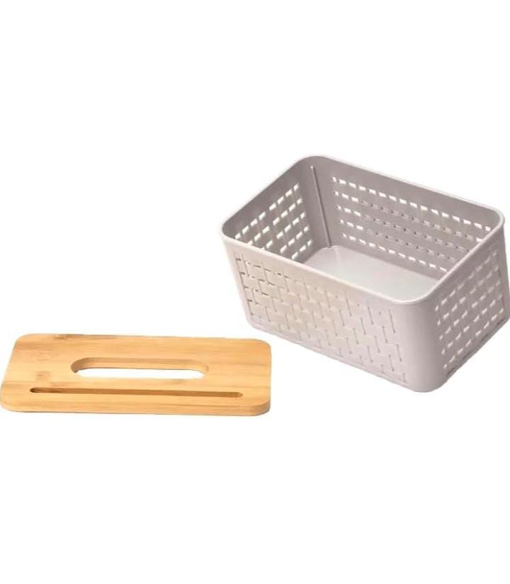 High quality Bamboo serviette holder checked...Hollowed out bamboo an wood cover plastic tissue box modern