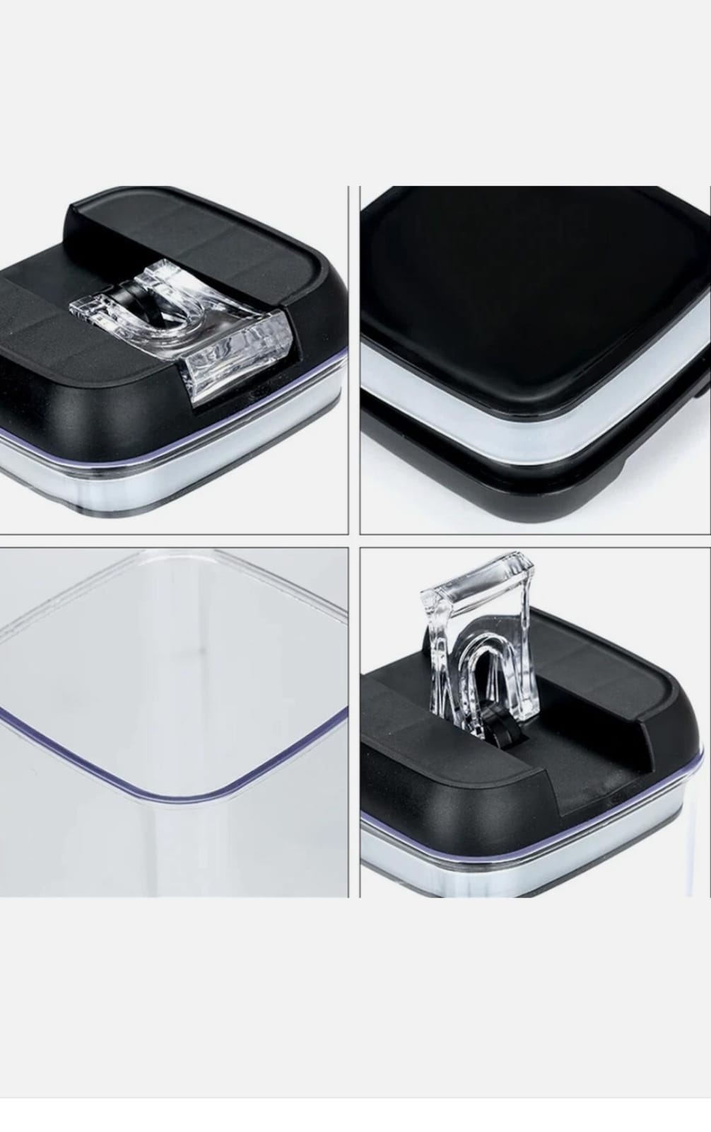 Set of 7Pcs Air tight Acrylic kitchen food/cereals storage containers