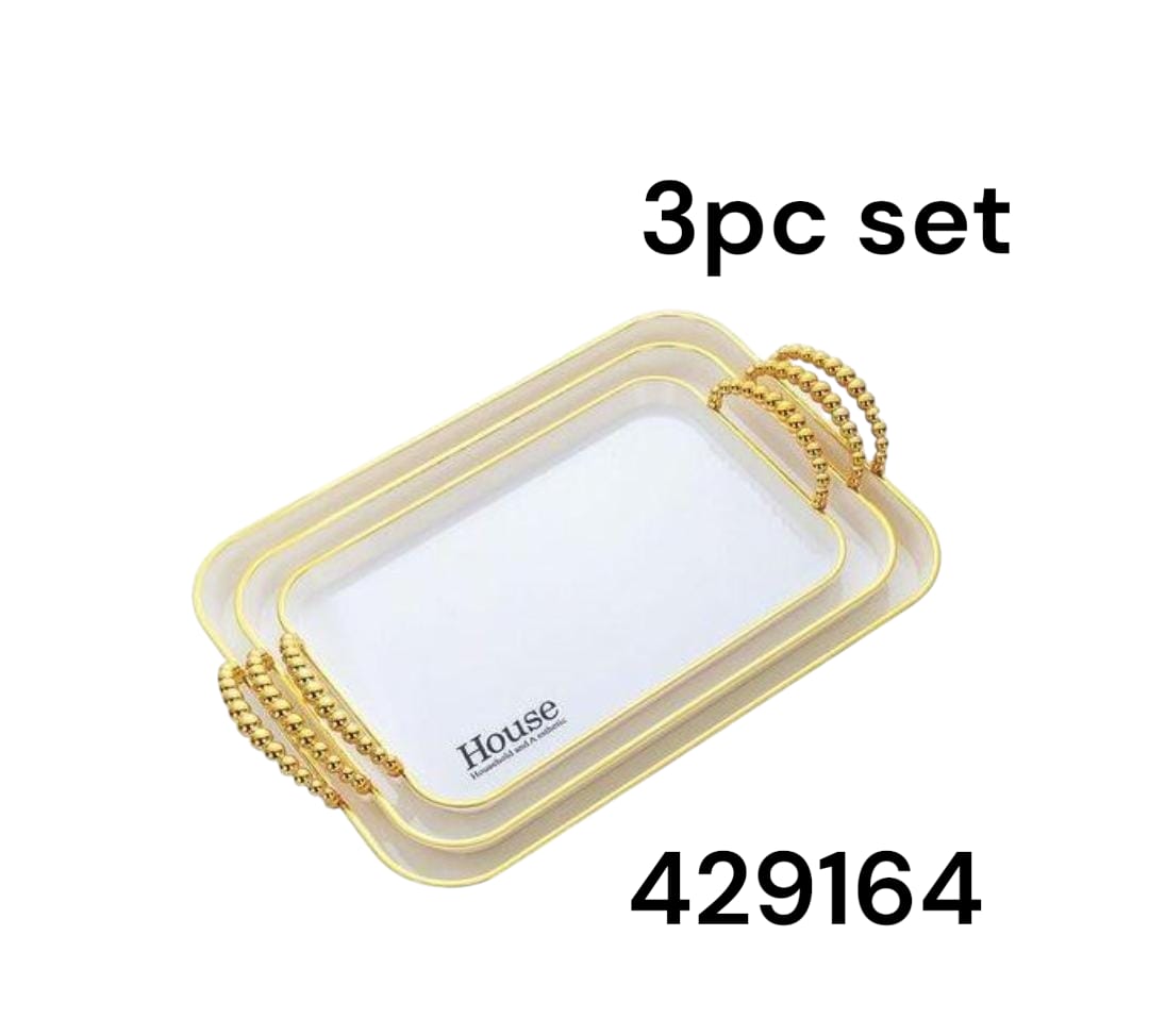 Set of 3pcs classy kitchen Home serving tray...for home use,office use