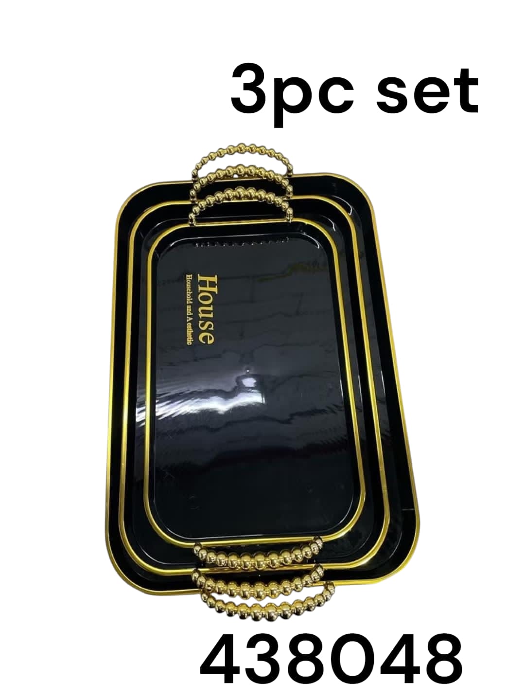 Set of 3pcs classy kitchen Home serving tray...for home use,office use