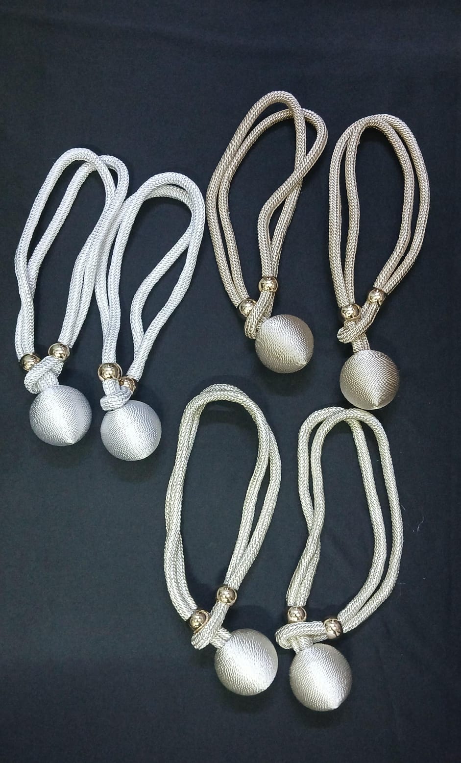 These elegant curtain tiebacks are a simple and stylish way to hold curtains neatly in place while adding a decorative touch to your space.