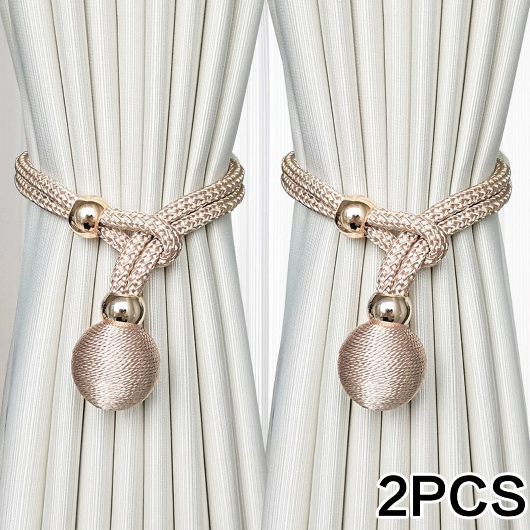 These elegant curtain tiebacks are a simple and stylish way to hold curtains neatly in place while adding a decorative touch to your space.
