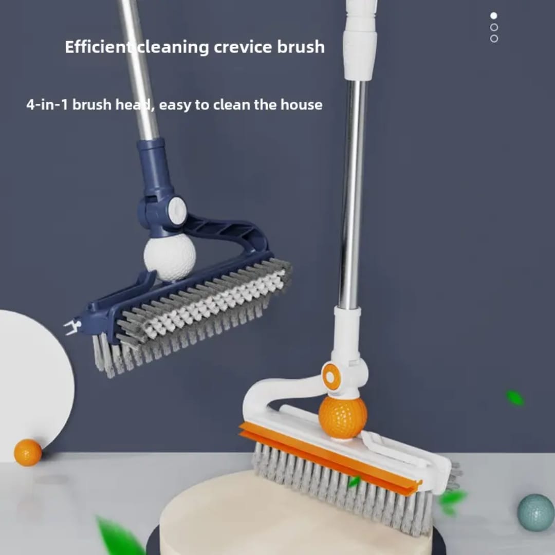 3-in-1 Floor scrubbing V- Shaped Brush, broom Squeegee