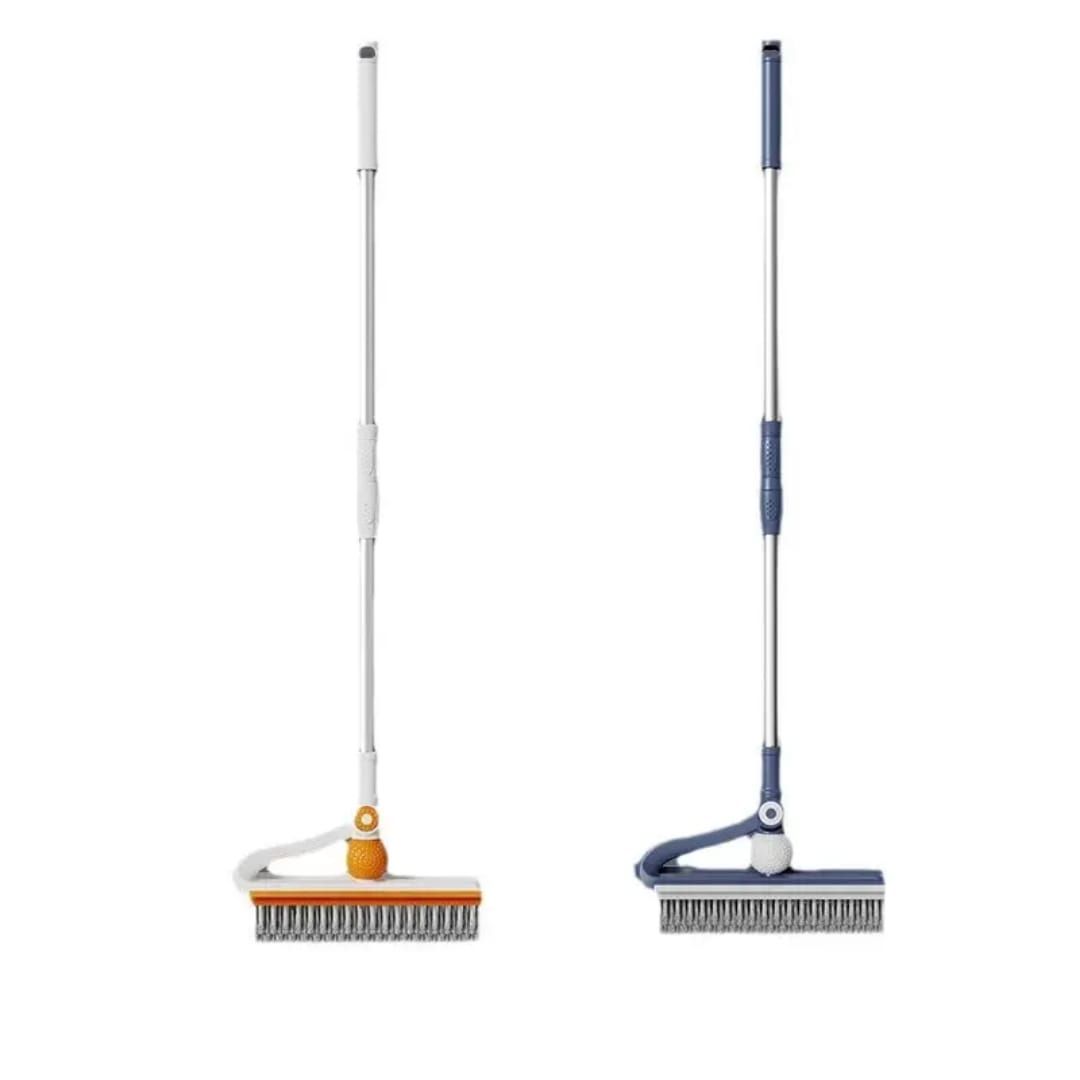 3-in-1 Floor scrubbing V- Shaped Brush, broom Squeegee