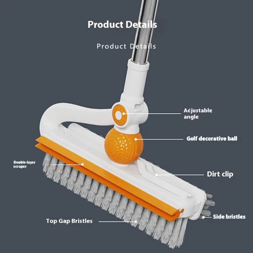 3-in-1 Floor scrubbing V- Shaped Brush, broom Squeegee