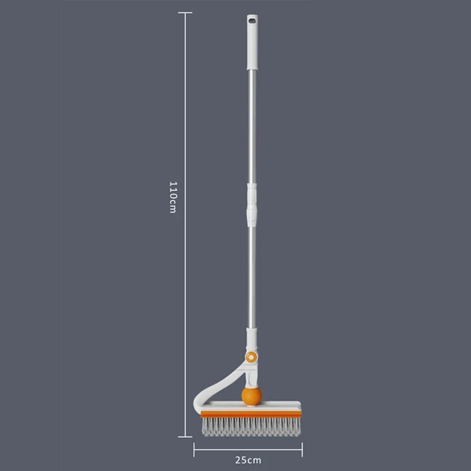 3-in-1 Floor scrubbing V- Shaped Brush, broom Squeegee