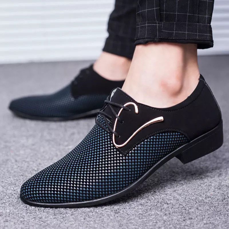 New men's leather shoes large size pointed men's business dress casual Oxford  men shoes