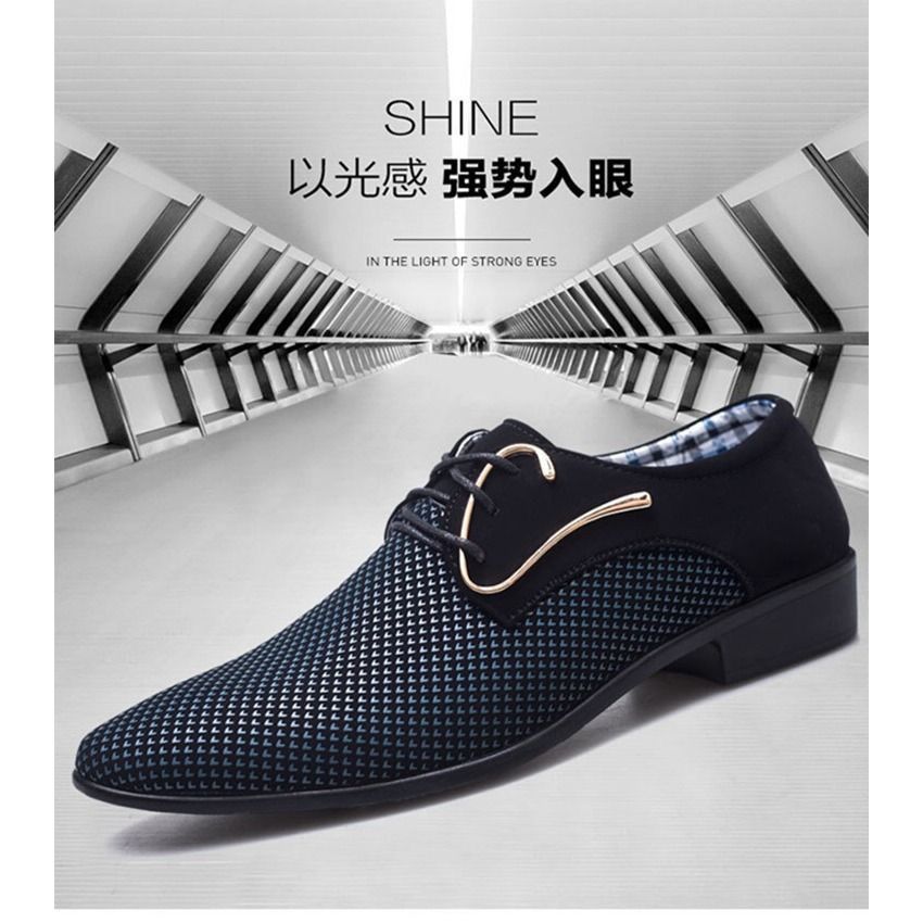 New men's leather shoes large size pointed men's business dress casual Oxford  men shoes
