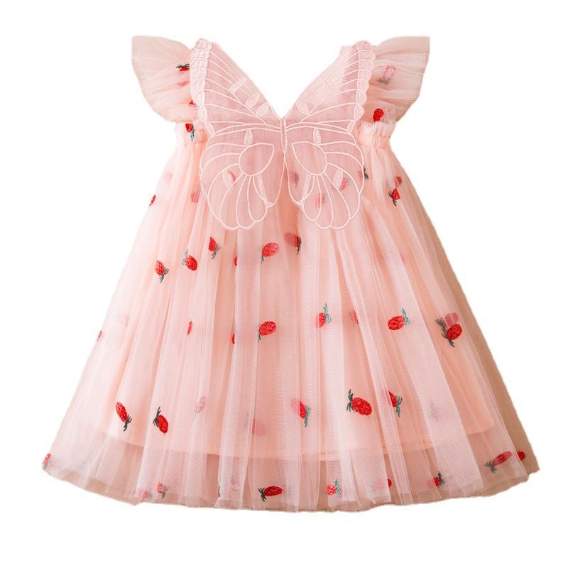 Best Price Dot Printed Clothes Dress Girls tulle dress Baby Girls summer Sleeveless Dresses