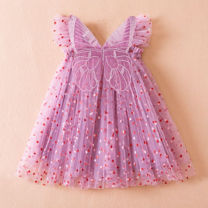 Best Price Dot Printed Clothes Dress Girls tulle dress Baby Girls summer Sleeveless Dresses