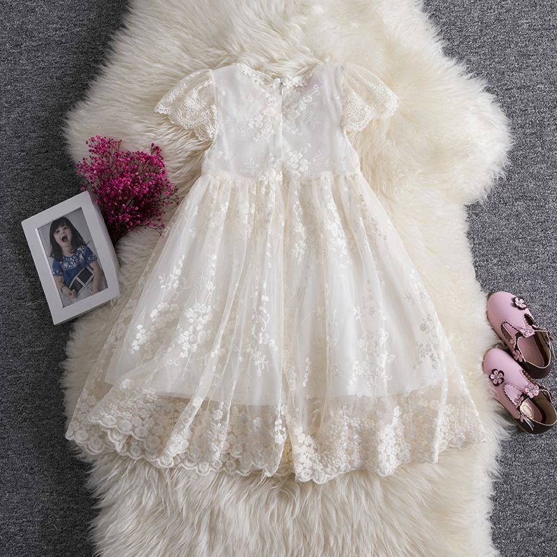Girl Dress Kids Dresses For Girls Mesh Casual Lace Embroidery Princess Baby Girl Clothes Summer Sleeveless Dress Kids Clothes