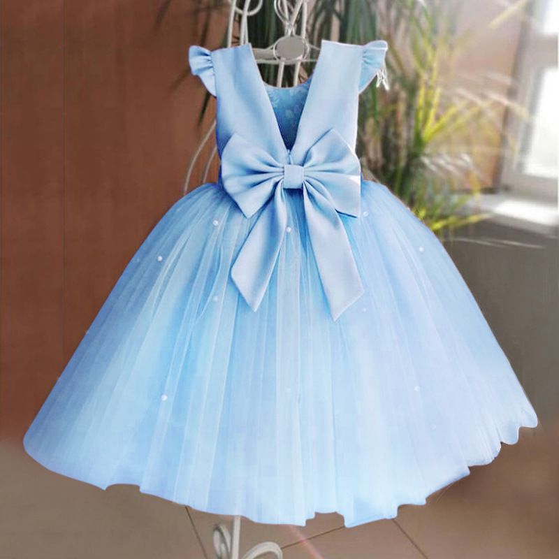 Baby Girl First Birthday Party Dress 12 Month Newborn Girls One Shoulder Bow Tulle Tutu Dresses Infant Pageant Princess Costume