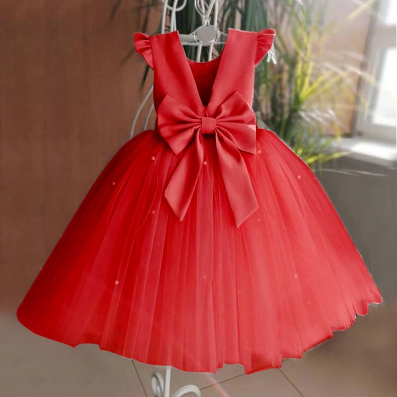 Baby Girl First Birthday Party Dress 12 Month Newborn Girls One Shoulder Bow Tulle Tutu Dresses Infant Pageant Princess Costume