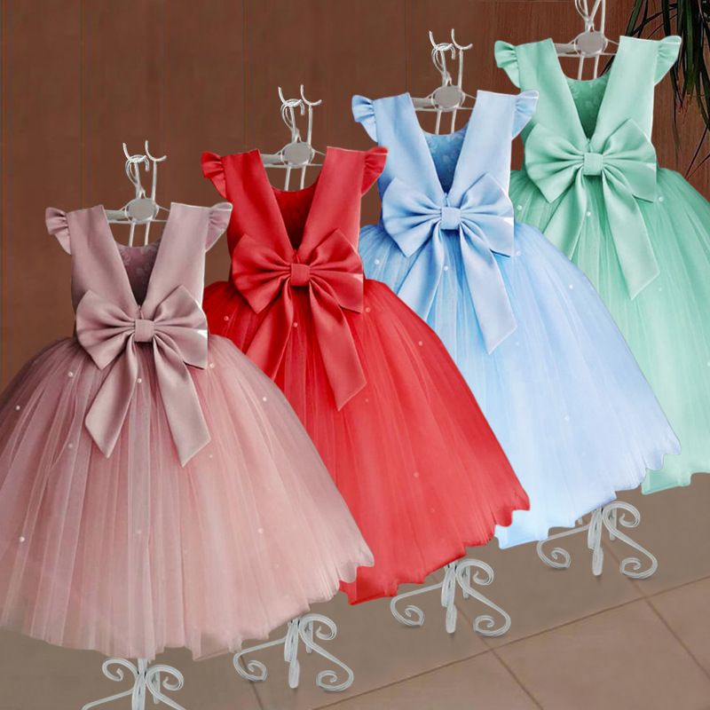 Baby Girl First Birthday Party Dress 12 Month Newborn Girls One Shoulder Bow Tulle Tutu Dresses Infant Pageant Princess Costume
