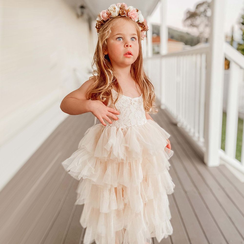 Girls birthday Children Princess Evening flower wedding piano performance Dress Clothing Cake Ball Gown Party Dresses