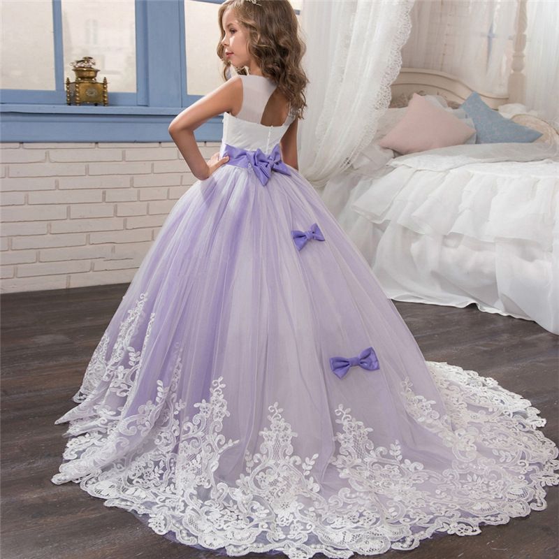 tunic armless lace kids clothing girls party dress maxi princess drill diamond kids summer dresses evening party dress for kid