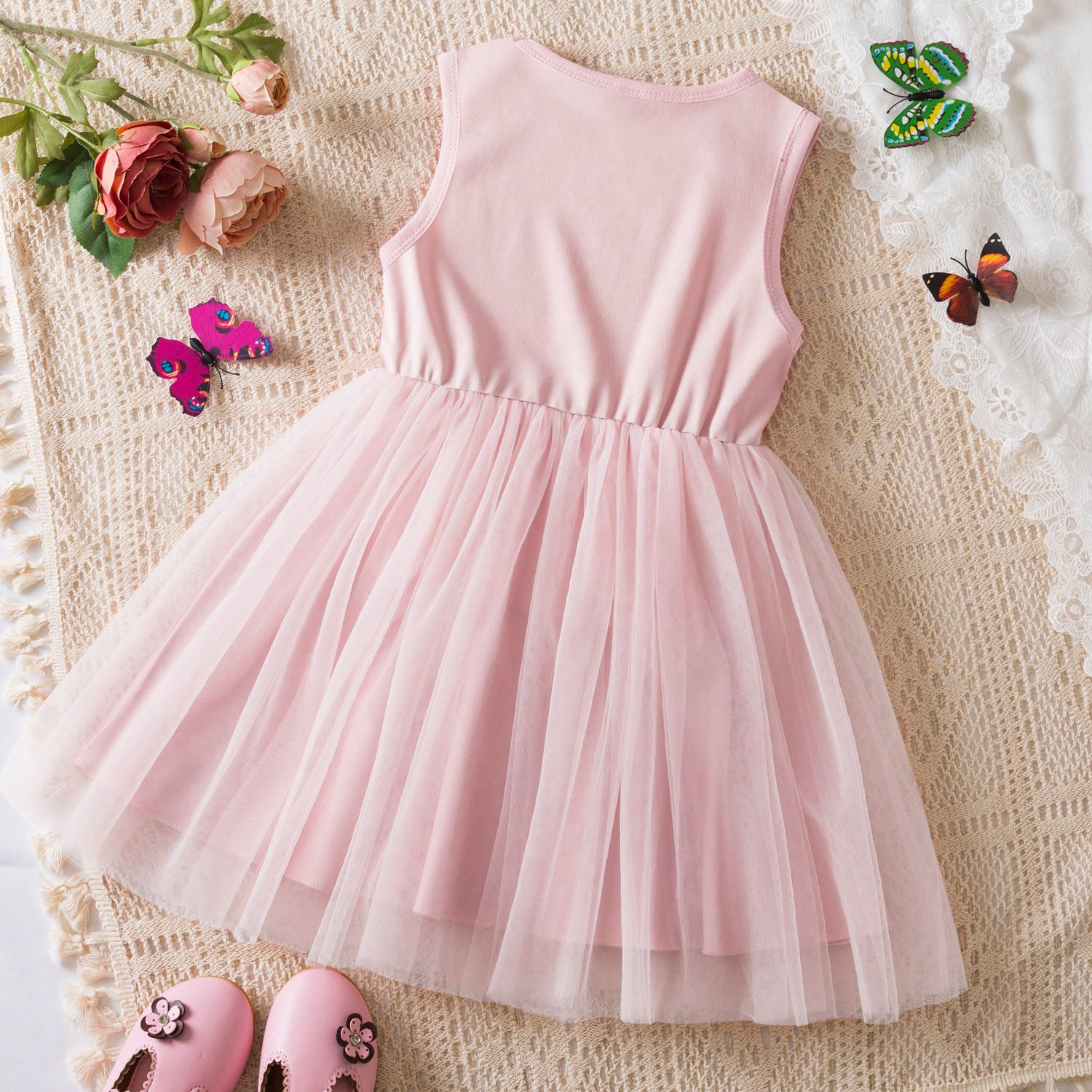 Children Clothes Princess Kids Baby Fancy Wedding Dress Sleeveless Sequin Mesh Party Dress Baby Girl Summer Dresses
