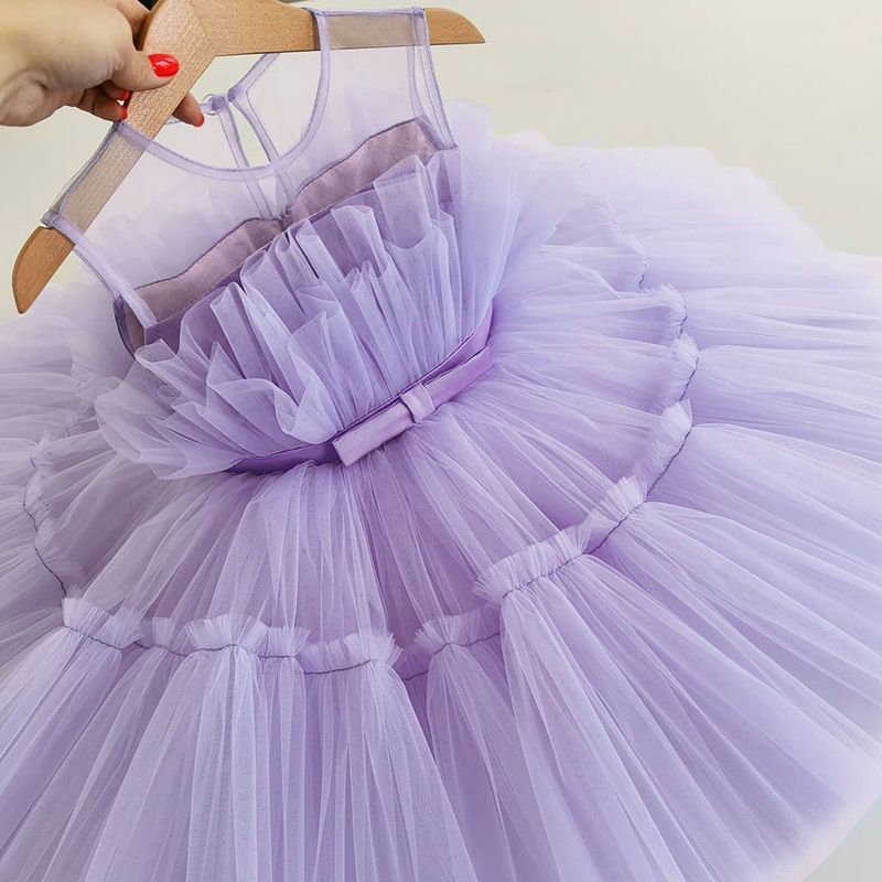 Baby Clothes Girls Toddler Wedding Princess Gown Girl Elegant Birthday Dresses Tulle Bridesmaid Evening Kids Party Dress