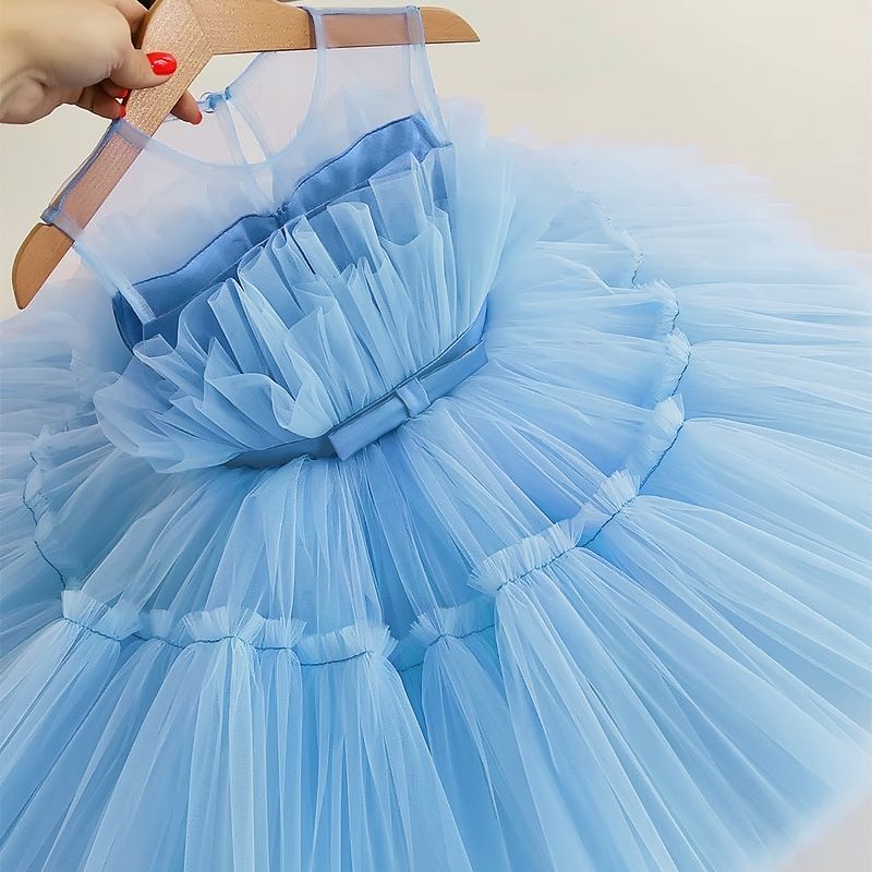 Baby Clothes Girls Toddler Wedding Princess Gown Girl Elegant Birthday Dresses Tulle Bridesmaid Evening Kids Party Dress