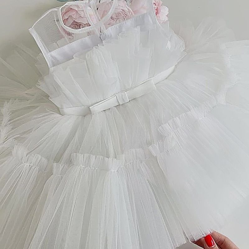 Baby Clothes Girls Toddler Wedding Princess Gown Girl Elegant Birthday Dresses Tulle Bridesmaid Evening Kids Party Dress