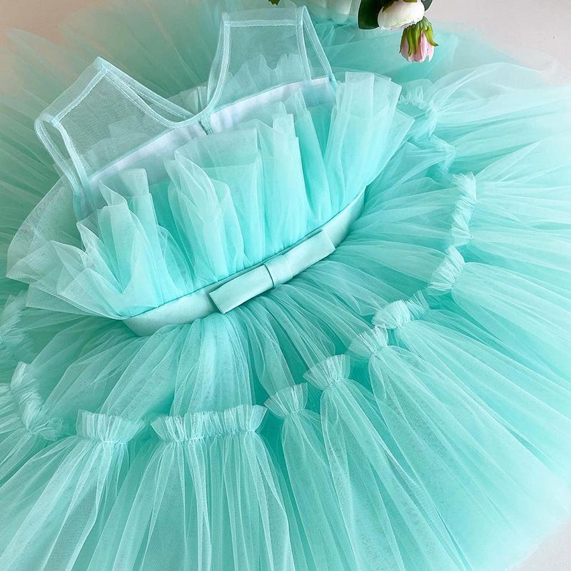 Baby Clothes Girls Toddler Wedding Princess Gown Girl Elegant Birthday Dresses Tulle Bridesmaid Evening Kids Party Dress