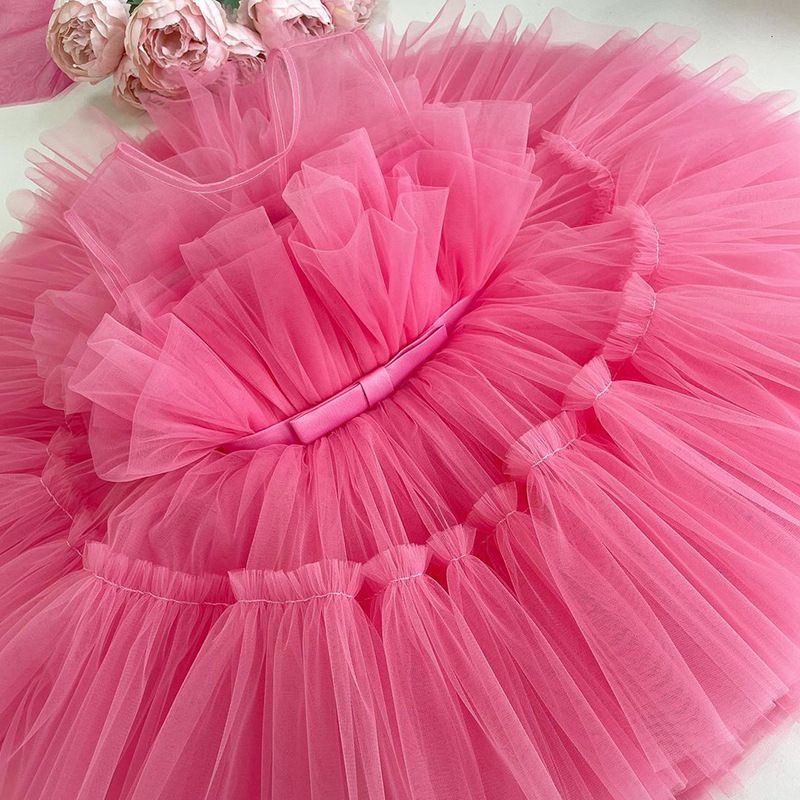 Baby Clothes Girls Toddler Wedding Princess Gown Girl Elegant Birthday Dresses Tulle Bridesmaid Evening Kids Party Dress