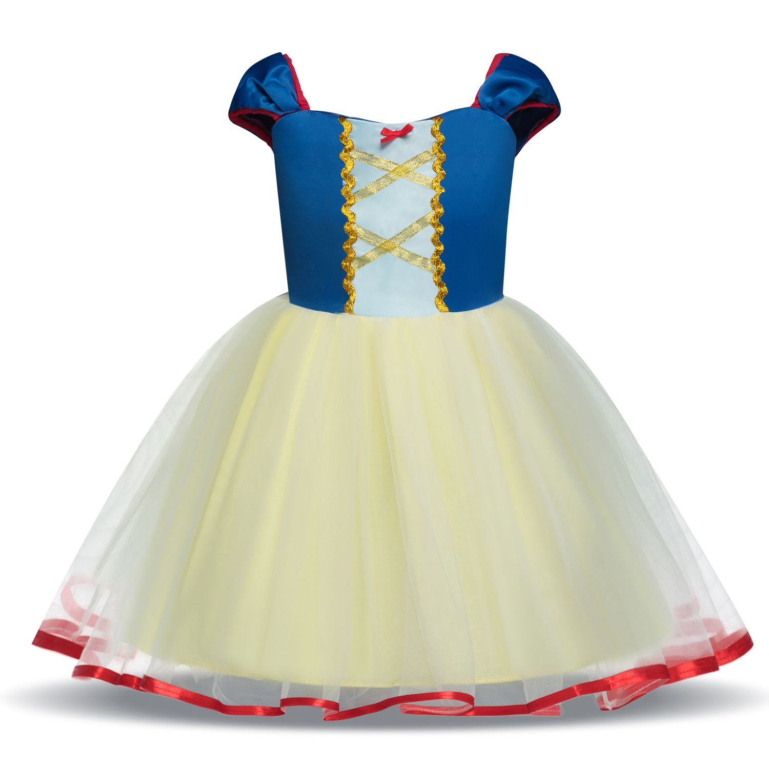 Factory PriceLittle Girls Luminous Snow White Cosplay Princess Dress Fancy Kids Carnival Party Prom Gown Robe Lace
