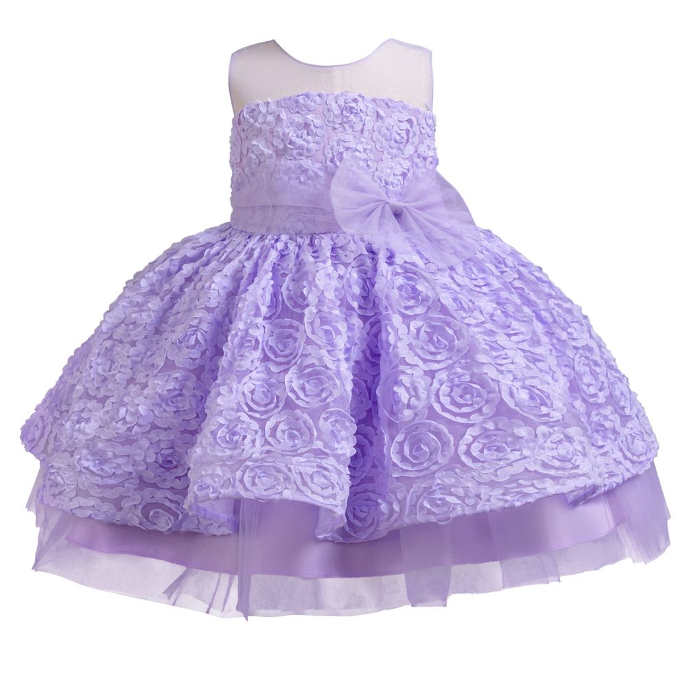 Elegant Style flower dresses for girls of 10 year old Fluffy Summer girls birthday party dresses red kid prom wedding dresses