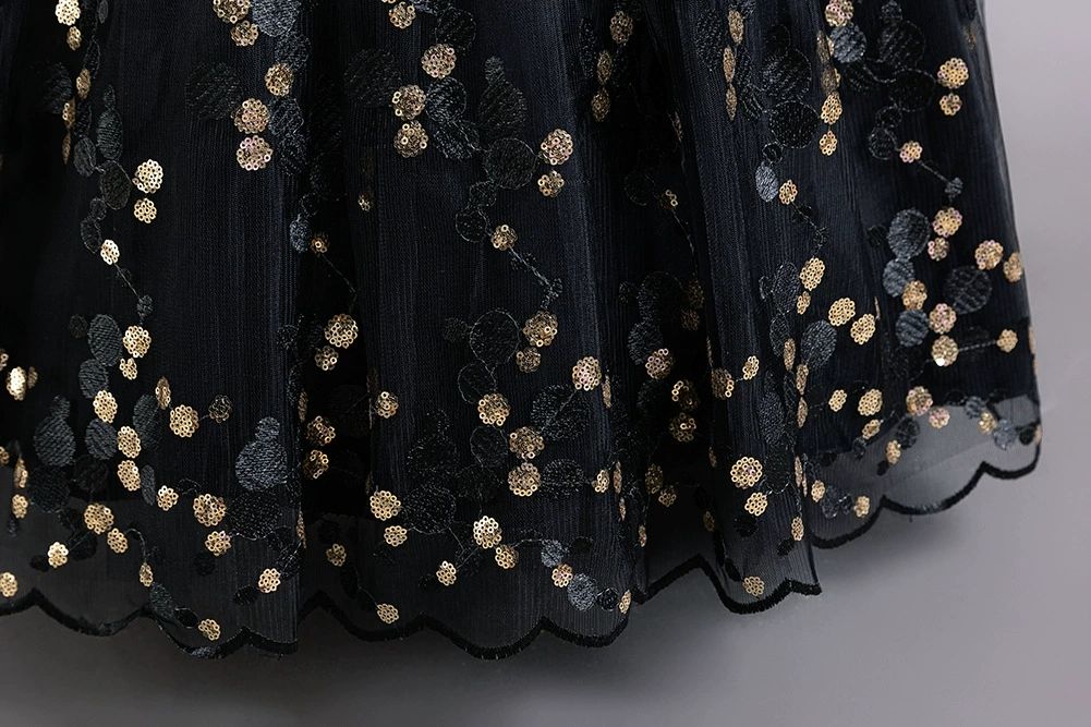 factory toddlers clothing princess baby birthday wear kids party dress Flower Girls' Appliqued Dresses