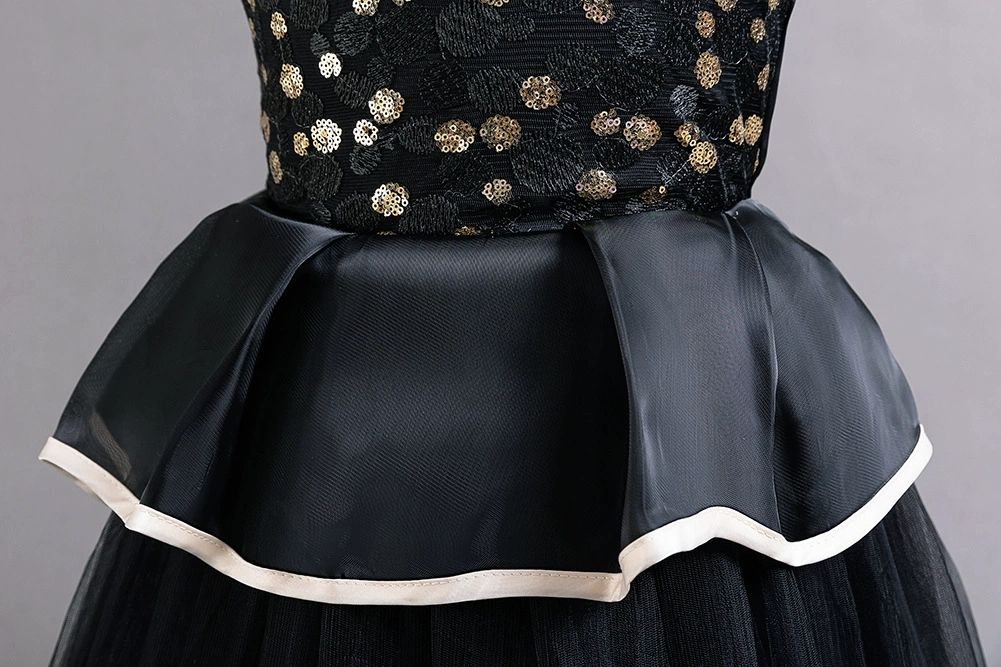 factory toddlers clothing princess baby birthday wear kids party dress Flower Girls' Appliqued Dresses