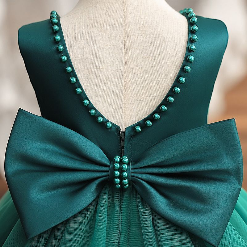 summer new baby dress for birthday foreign style solid color girls dresses mesh fluffy princess skirt for 1-3 Y girls