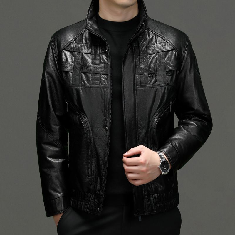 100% Original Leather Water Proof Leather Jacket Fashionable Jacket For Mens Cowhide Leather Jacket For Mens By Boomletcorp  Coats