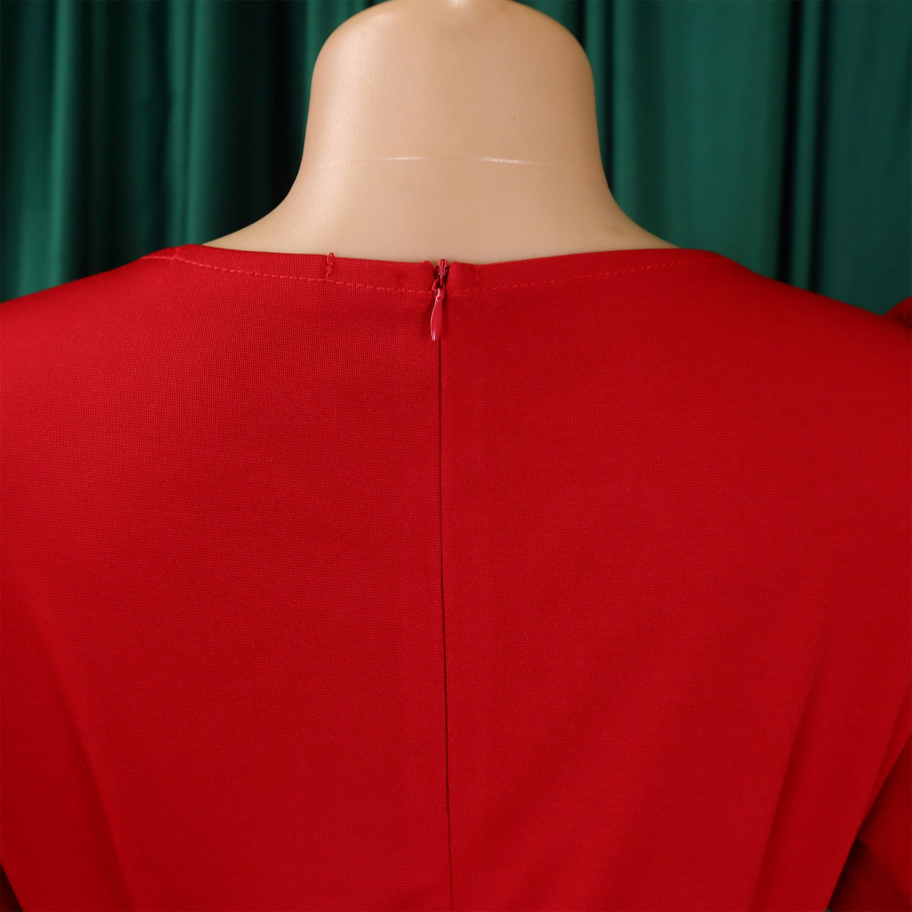 Women's Summer New Fashion Temperament Elegant V-Neck Pleated Large Swing Skirt Dress