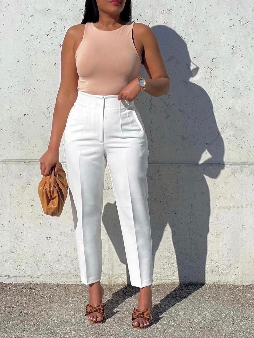 Stretch high waist women fashion office work office blazer trouser for ladies  Pants