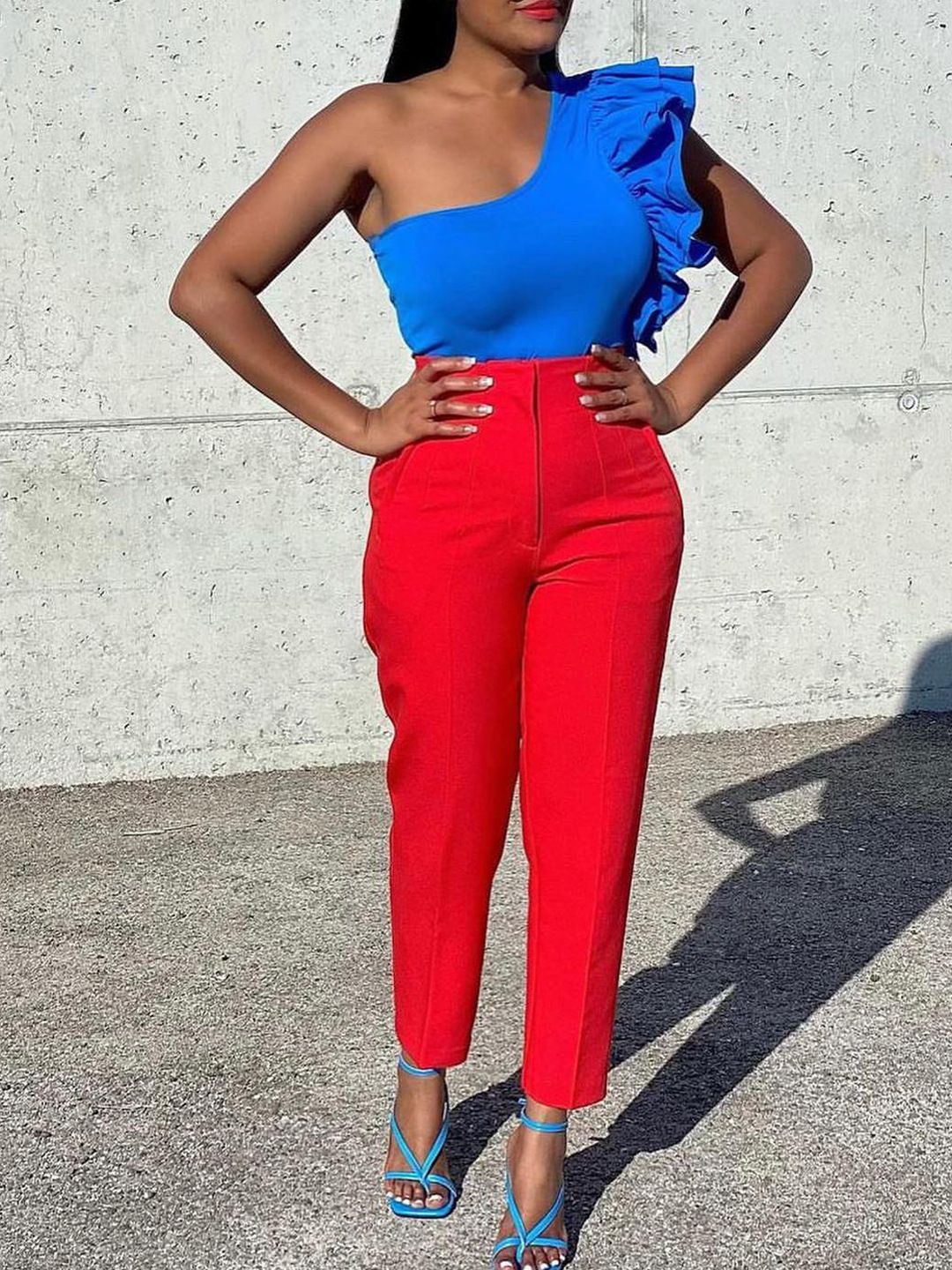 Stretch high waist women fashion office work office blazer trouser for ladies  Pants