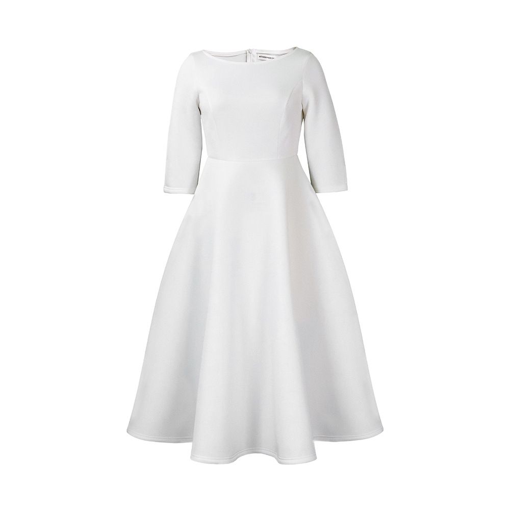 Summer Flare Dress Ladies Office Dress Women Formal Work Elegant African Women Casual Half Sleeve Dresses