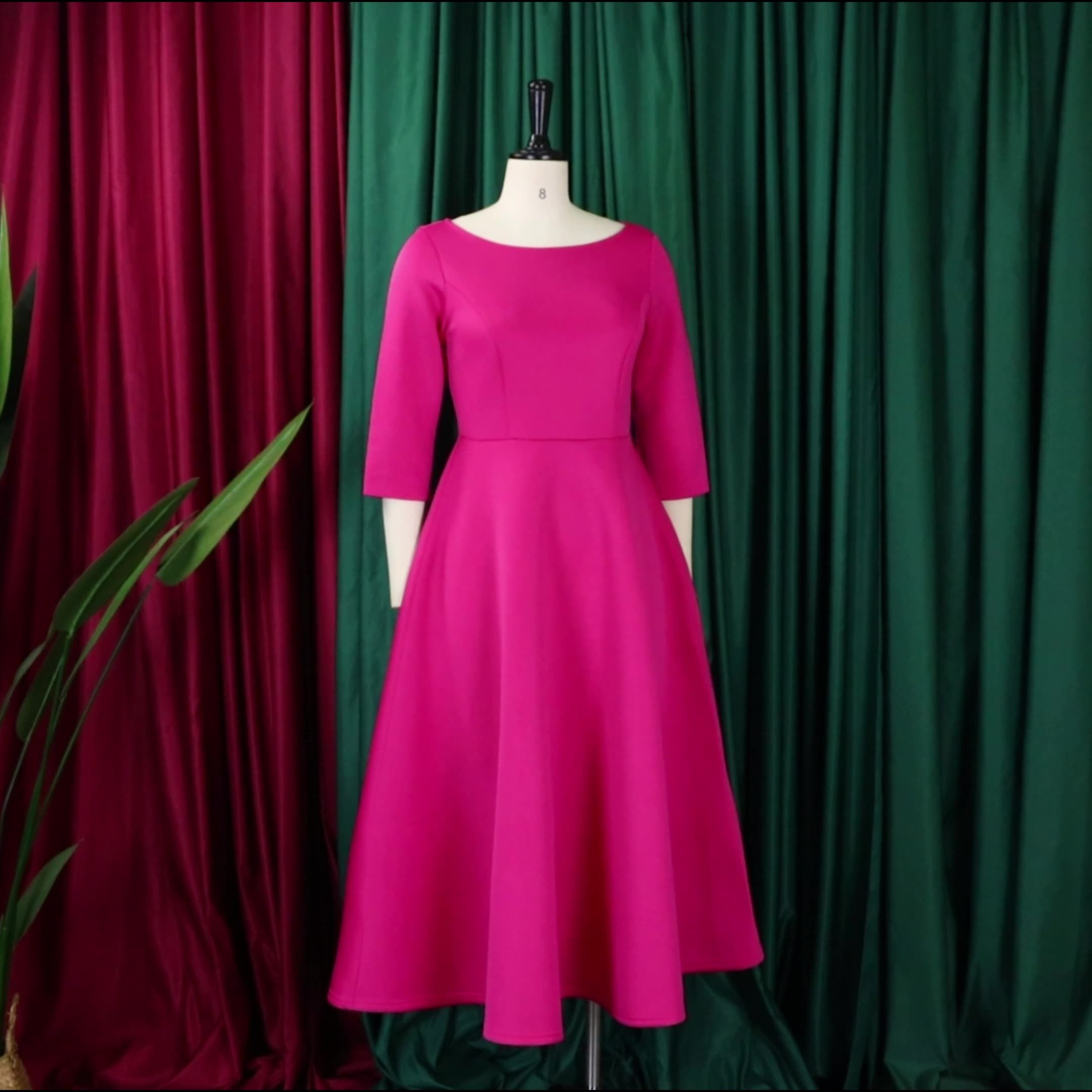 Summer Flare Dress Ladies Office Dress Women Formal Work Elegant African Women Casual Half Sleeve Dresses