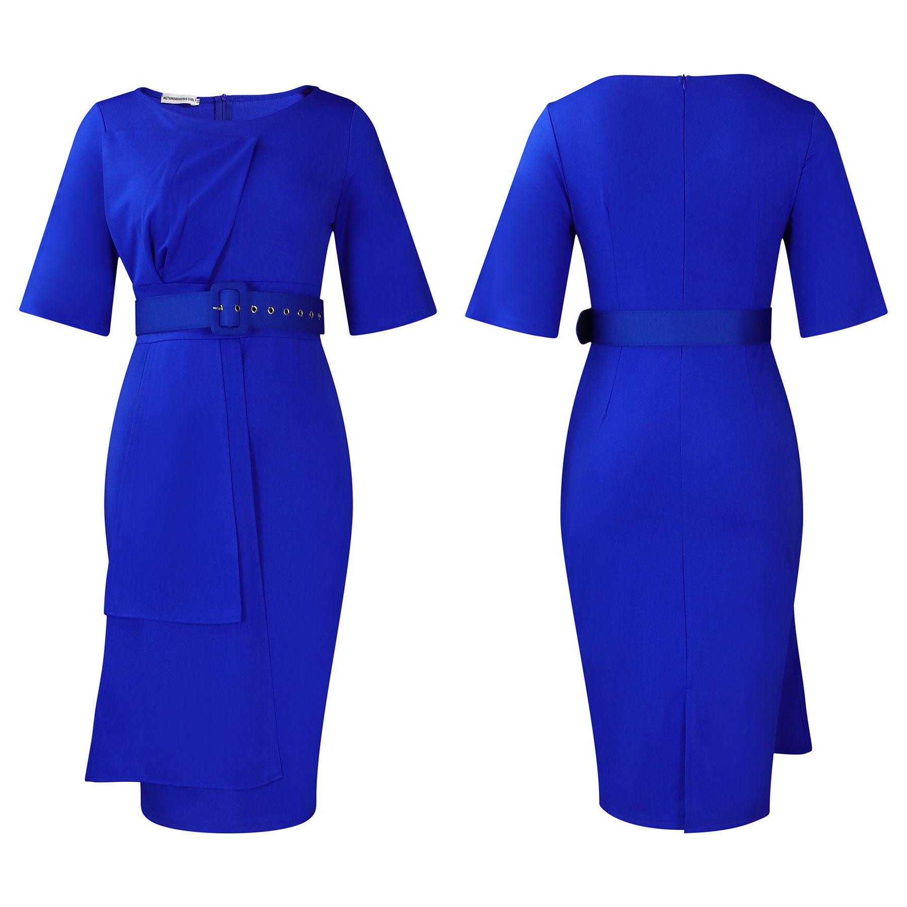 New Trends And American Women S Clothing Temperament Pure Color Short Sleeve Ol Professionalolafrican Dress