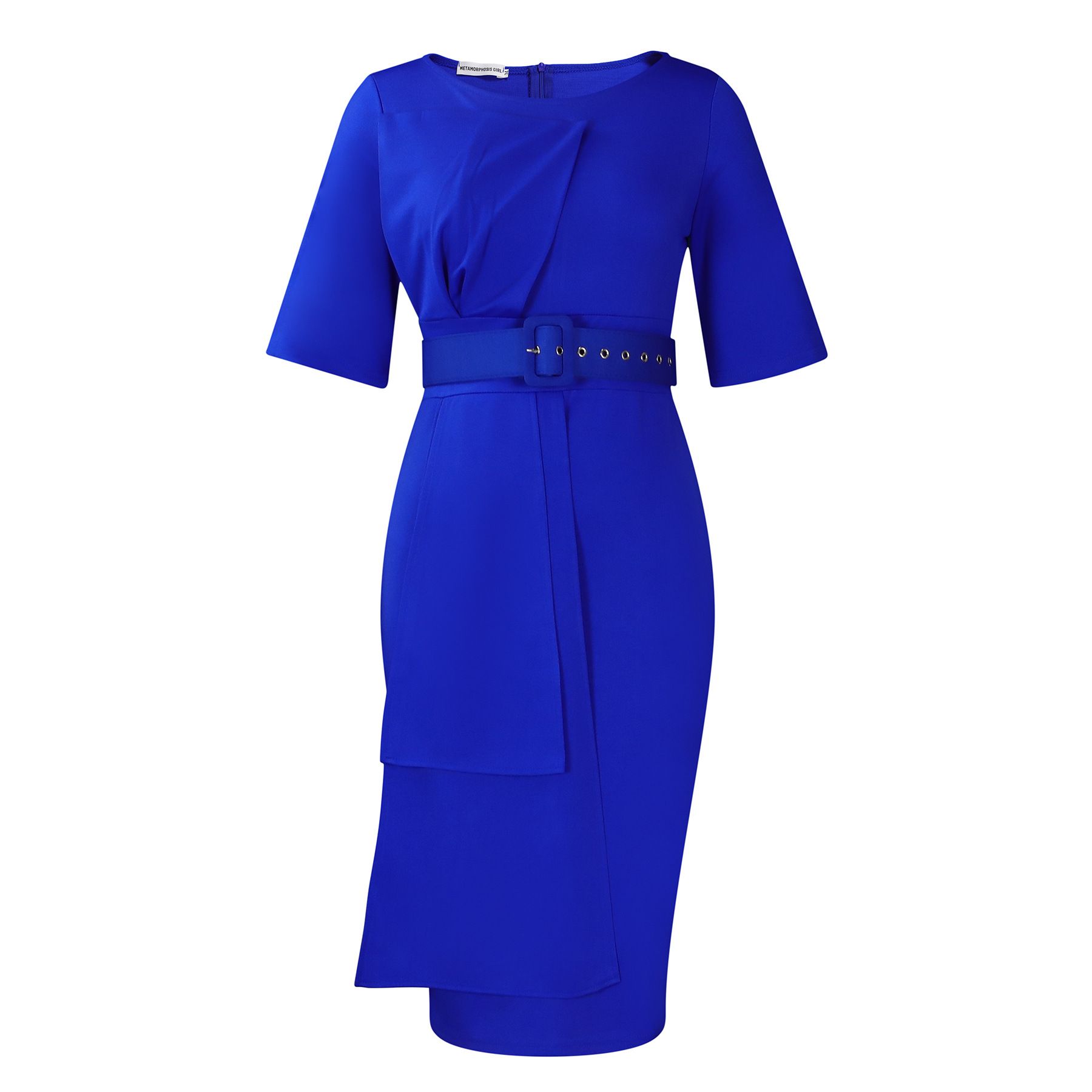 New Trends And American Women S Clothing Temperament Pure Color Short Sleeve Ol Professionalolafrican Dress
