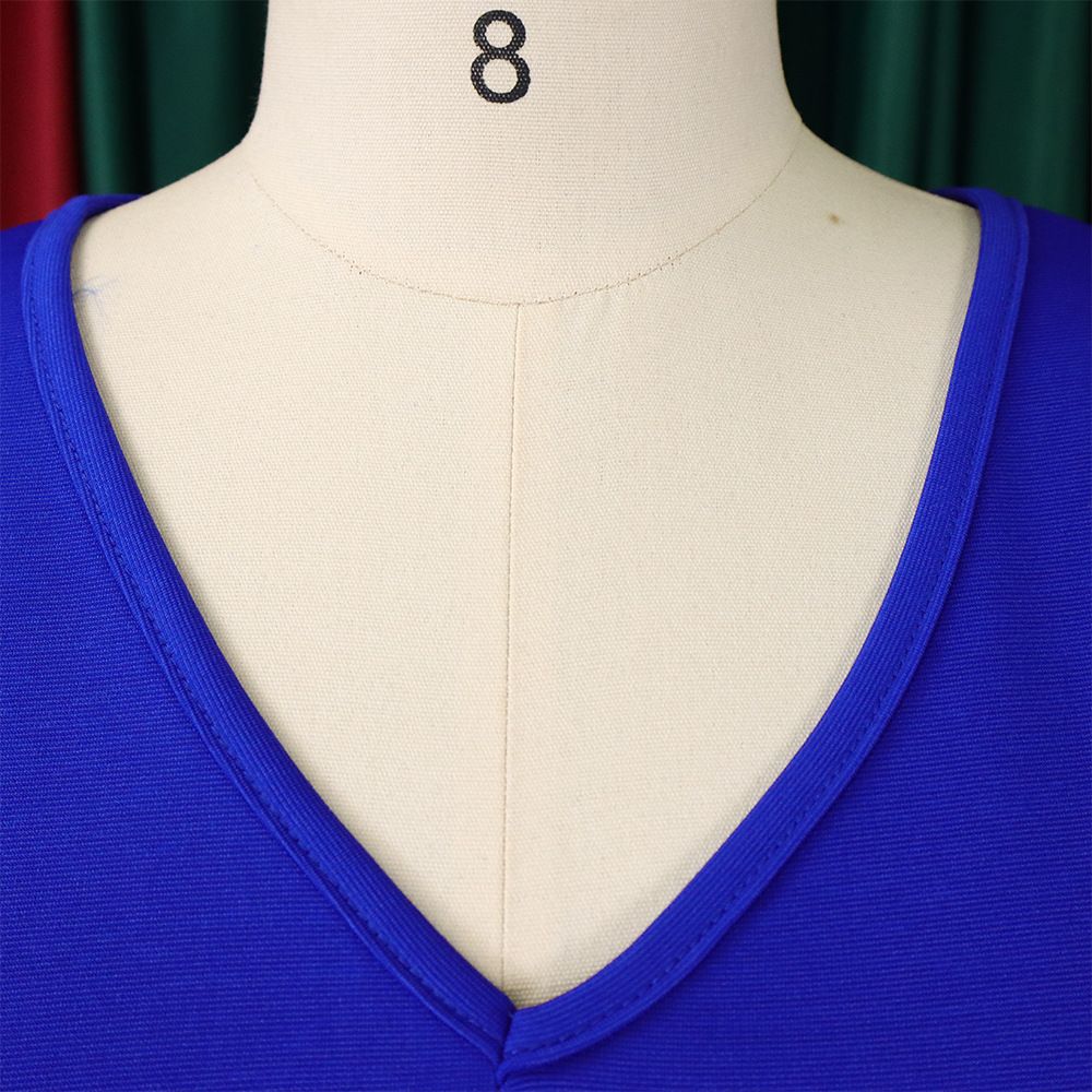 Women short Sleeve Dress V-Neck High Split Tie Wrap Midi Flowy Dresses with belt   Dresses