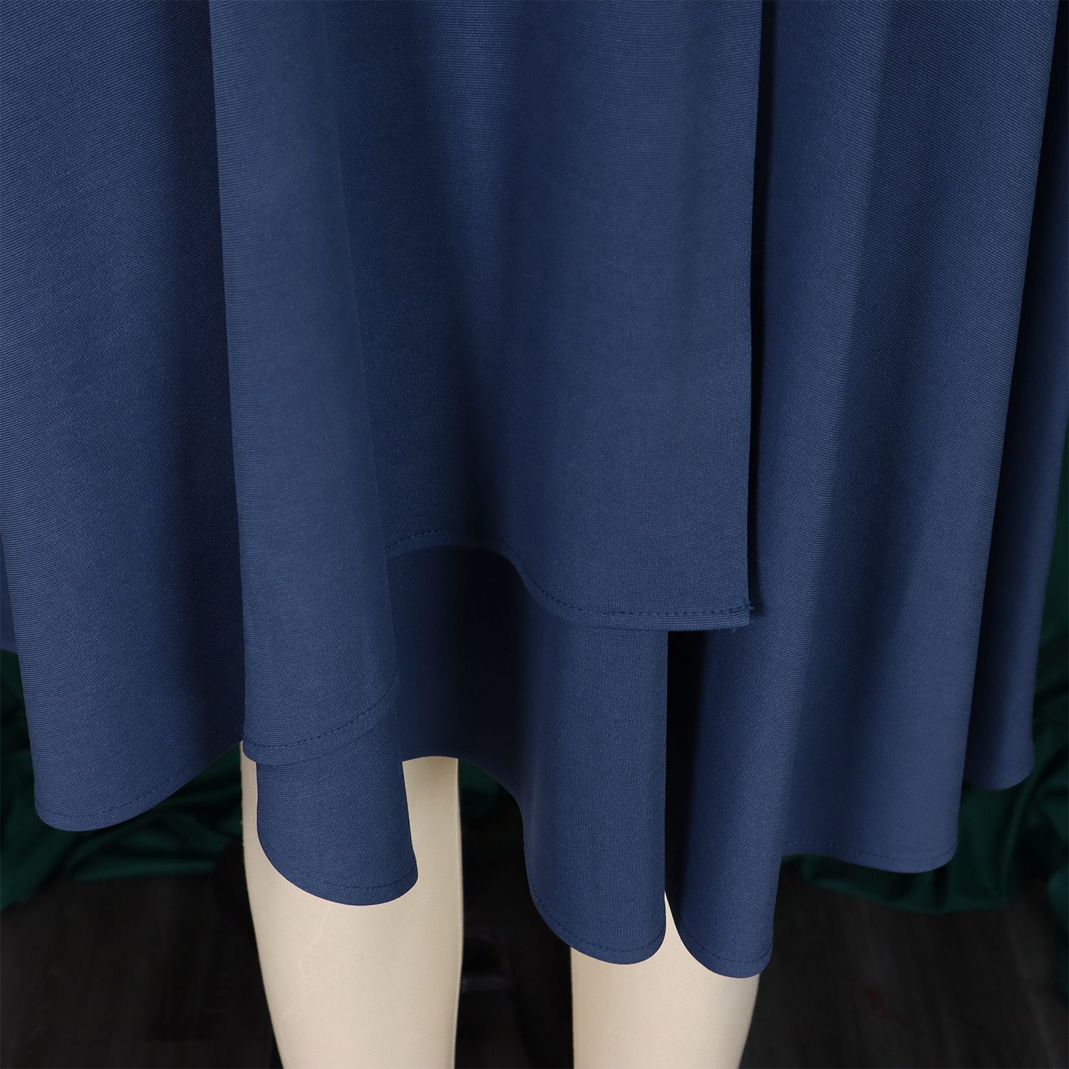 Latest Design Autumn Career Dresses Women Lady Elegant V-neck High Waist A-line Office Lady Dress African Dresses