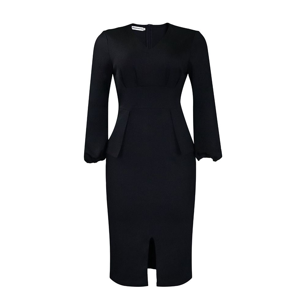 New Design Plus Size Long Sleeve Autumn Winter Fashion African Women Clothing Dress Office Lady Pencil Dress