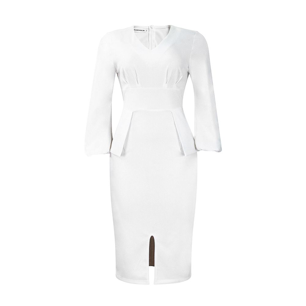 New Design Plus Size Long Sleeve Autumn Winter Fashion African Women Clothing Dress Office Lady Pencil Dress