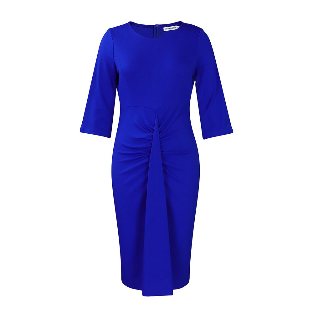 women's clothing  new fashion temperament pleated wrap buttocks large size dress pencil Dresses